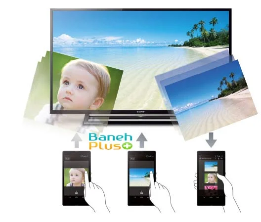 اشتراک گذاری عکس در ال ای دی سونی مدل sony 60w605b