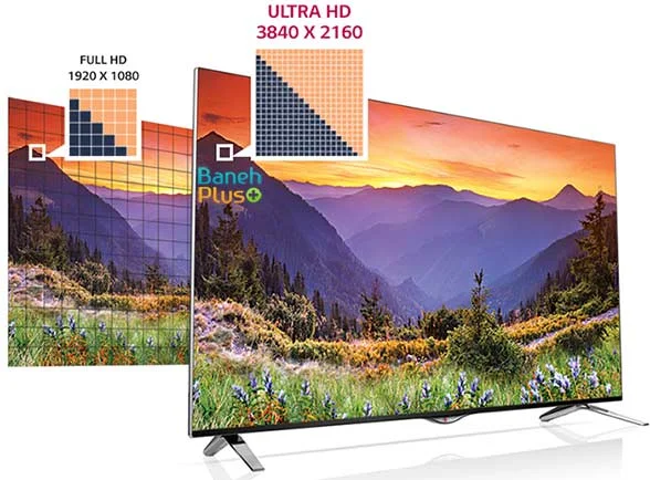 تلویزیون ultra hd 4k ال جی با رزولوشنی 4 برابر تلویزیون های full hd بهترین کیفیت تصویر ممکن را به شما ارائه می دهد در تلویزیون ال ای دی ( ULTRA HD 4K ) اولترا اچ دی فورکی 3D اسمارت 60 اینچ ال جی مدل LG 60UB830T